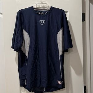 Under Armour Mens Fitted XL Baseball Performance T Navy Blue